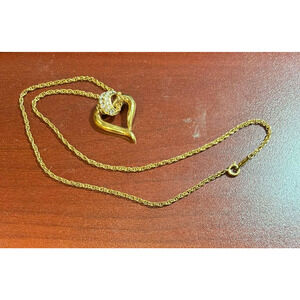 Vintage Krementz Heart Pendant Necklace